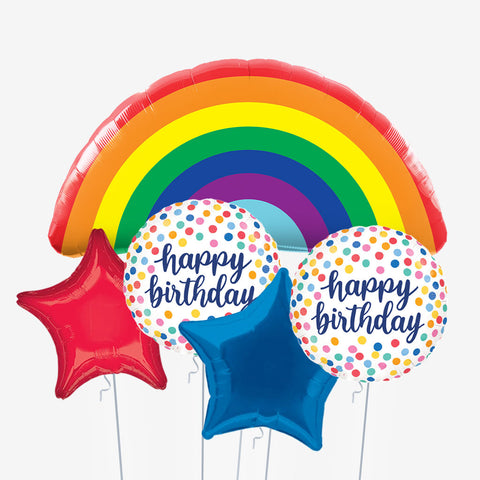 Rainbow Birthday Balloons