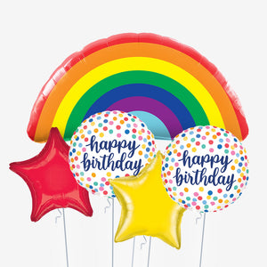 Rainbow Birthday Balloons - Box Balloons