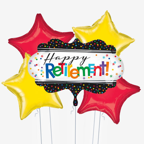 Happy Retirement Banner Balloons - Box Balloons