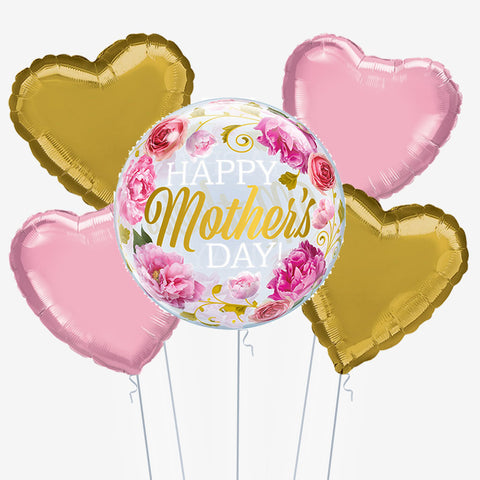 Mother's Day Roses Bubble Balloons - Box Balloons