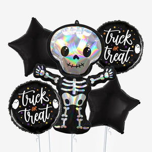 Shiny Skeleton Halloween Balloons - Box Balloons