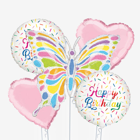 Sprinkles Butterfly Birthday Balloons - Box Balloons