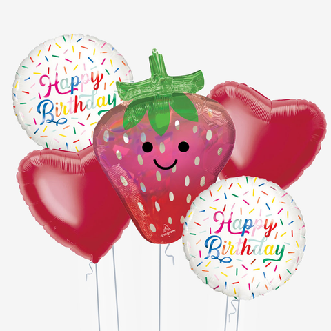 Strawberry Birthday Balloons