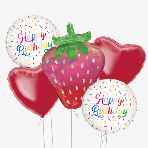 Strawberry Birthday Balloons