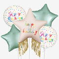 Happy Birthday Tassel Star Balloons | Box Balloons | Next-Day Balloon Delivery