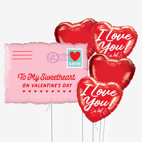 Valentine's Sweetheart Letter Balloons - Box Balloons