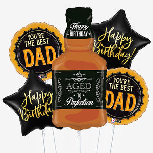 Best Dad Birthday Bottle Balloons