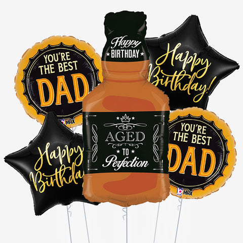 Best Dad Birthday Bottle Balloons - Box Balloons