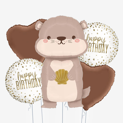 Lovely Otter Birthday Helium Balloons