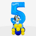 Personalised Bluey Number Balloon Stack | Box Balloons | Next-Day Balloon Delivery