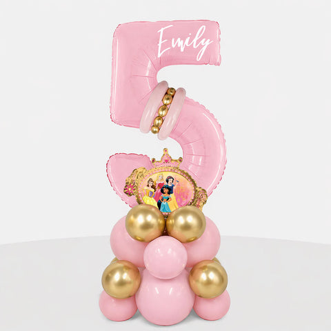 Personalised Disney Princess Number Balloon Stack