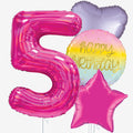 Iridescent Pink Birthday & Number Balloons | Box Balloons | Next-Day Balloon Delivery