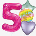 Let’s Party Pink & Number Balloons | Box Balloons | Next-Day Balloon Delivery