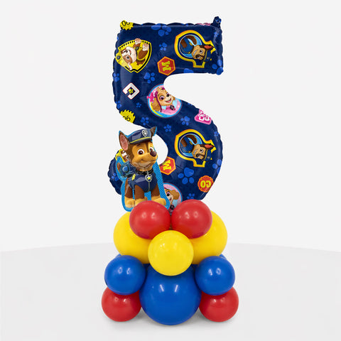 Personalised Paw Patrol Number Balloon Stack