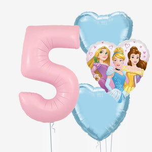 Princess Heart Number Balloons