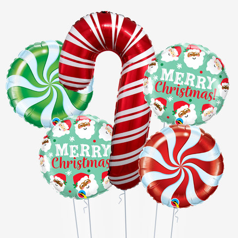 Candy Cane Christmas Balloons - Box Balloons