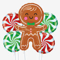 Gingerbread Man Christmas Balloons - Box Balloons