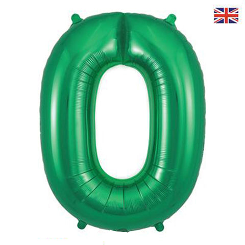 34" Green Number Balloons