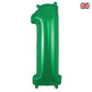 34" Green Number Balloons