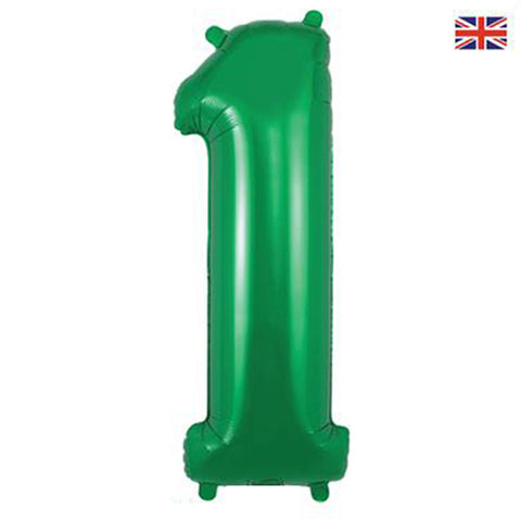 34" Green Number Balloons