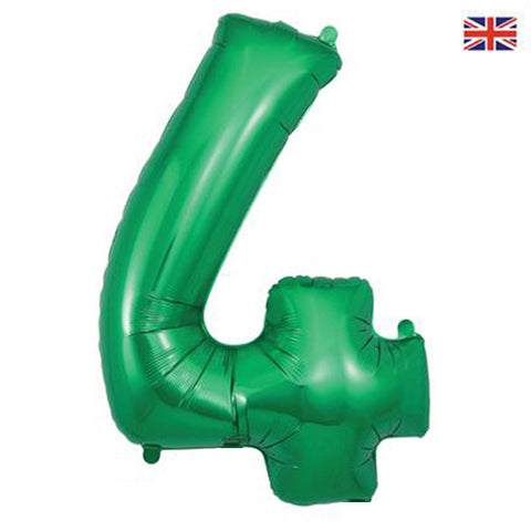 34" Green Number Balloons