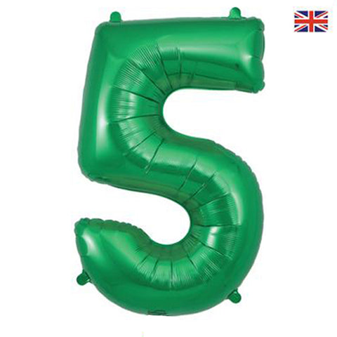 34" Green Number Balloons