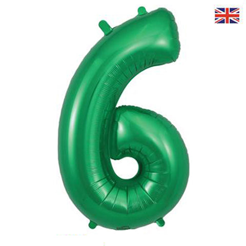 34" Green Number Balloons