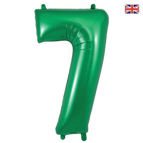 34" Green Number Balloons - Box Balloons