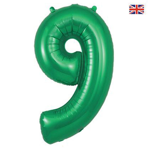 34" Green Number Balloons