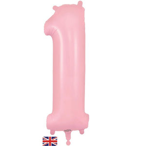 34" Pastel Pink Number Balloons