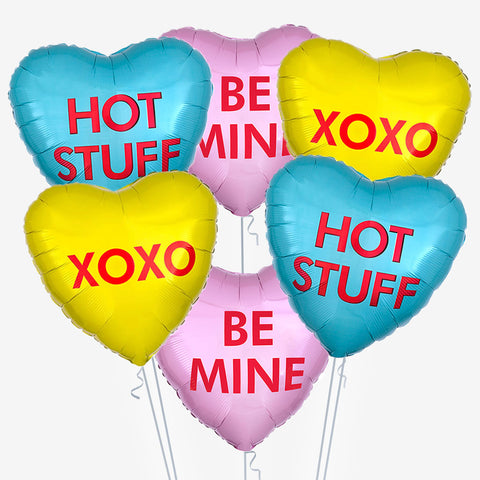 Candy Hearts Balloons - Box Balloons