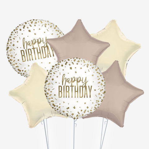 Gold Sparkle Birthday Balloons