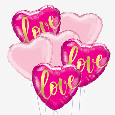Love You Hearts Balloons