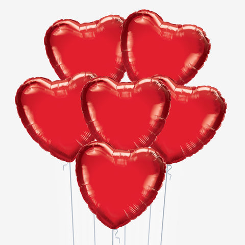 Red Love Heart Balloons - Box Balloons