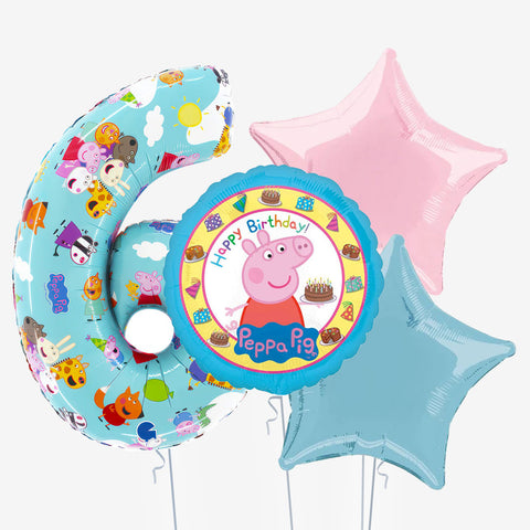 Peppa Pig & Number Balloons | Box Balloons | Next-Day Balloon Delivery
