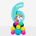 Personalised Rainbow Unicorn Number Balloon Stack | Box Balloons | Next-Day Balloon Delivery
