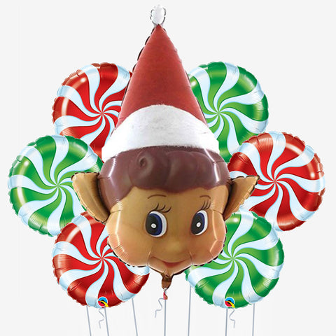 Naughty Elf Christmas Balloons - Box Balloons