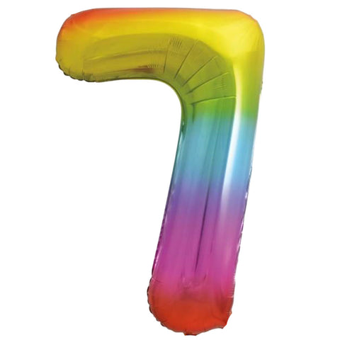 34” Rainbow Number Balloons