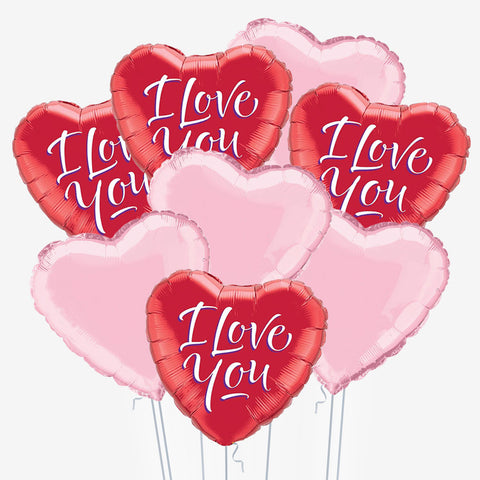 Love You Hearts Balloons