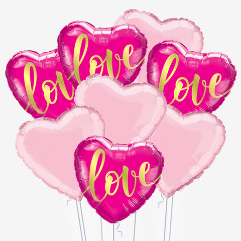 Love You Hearts Balloons
