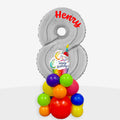 Personalised Cupcake Number Balloon Stack | Box Balloons | Next-Day Balloon Delivery