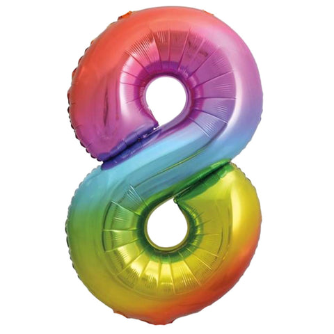 34” Rainbow Number Balloons