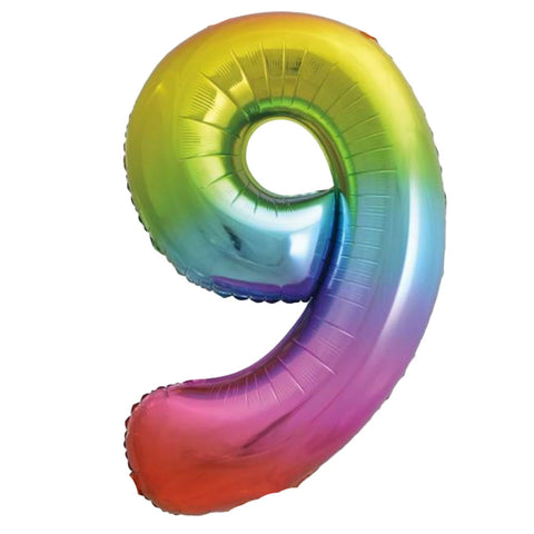 34” Rainbow Number Balloons