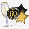 Black & Gold Cheers Balloons | Box Balloons | Next-Day Balloon Delivery