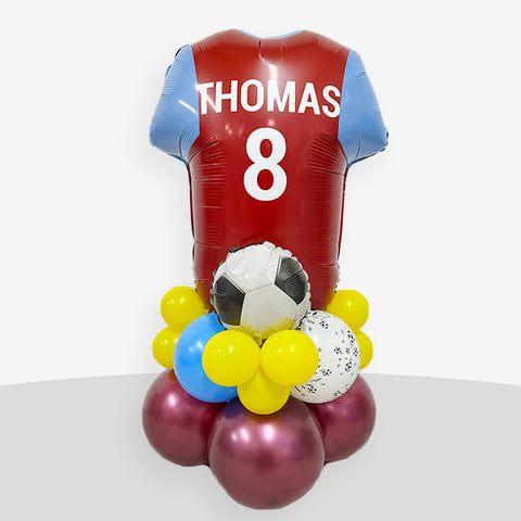 Personalised Aston Villa Football Balloon Stack - Box Balloons