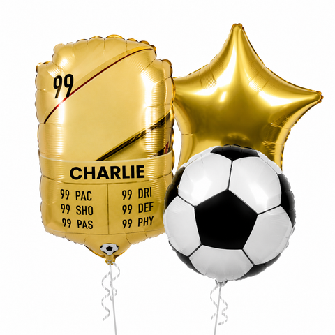Personalised Football Trading Card Balloons