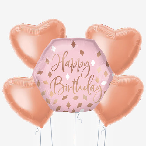 Blush Birthday Balloons