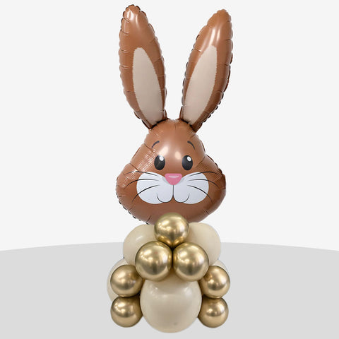 Cute Easter Bunny Cream Balloon Stack
