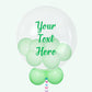 A 24” Green Personalised Bubble Balloon from Box Balloons.