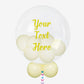A 24” Yellow Personalised Bubble Balloon from Box Balloons.